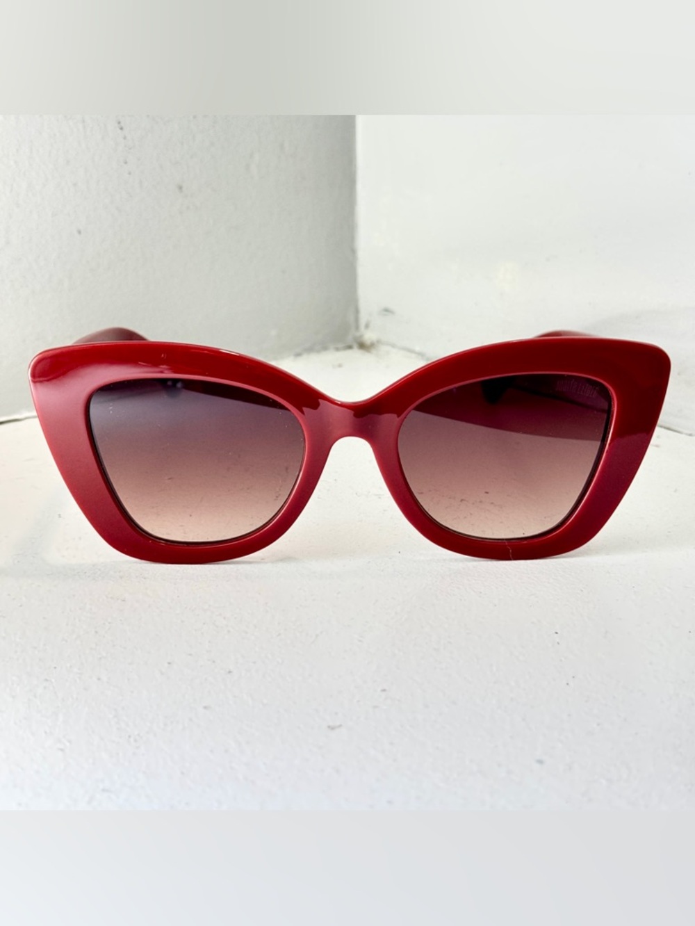 Judith Leiber Super Maroon Cat Eye Sunglasses - NWT